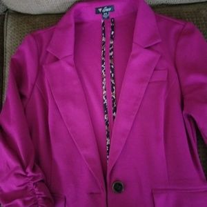 Guess fitted fuchsia pink jacket size Medium
